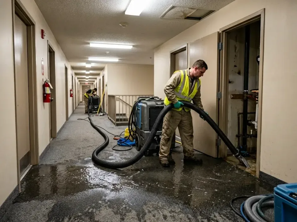 multi-unit-apartment-hallway-f-005 — frequently asked questions, Emergency Burst Pipe Water Extraction & Removal in Jan Phyl…
